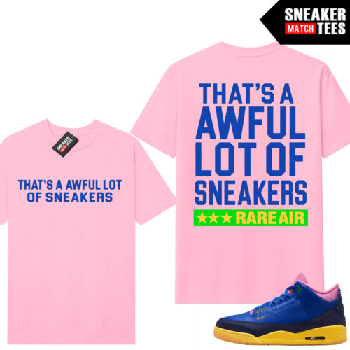 Brazil 3 AJ3 Sneaker Match Tees Pink AWFUL LOT OF SNEAKERS