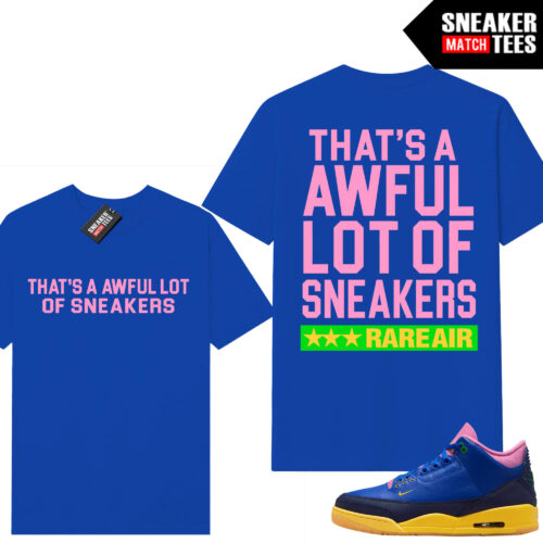 Brazil 3 AJ3 Sneaker Match Tees Royal Blue AWFUL LOT OF SNEAKERS