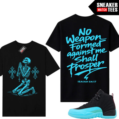 Gamma 12s AJ12 Sneaker Match Tees Black No Weapon