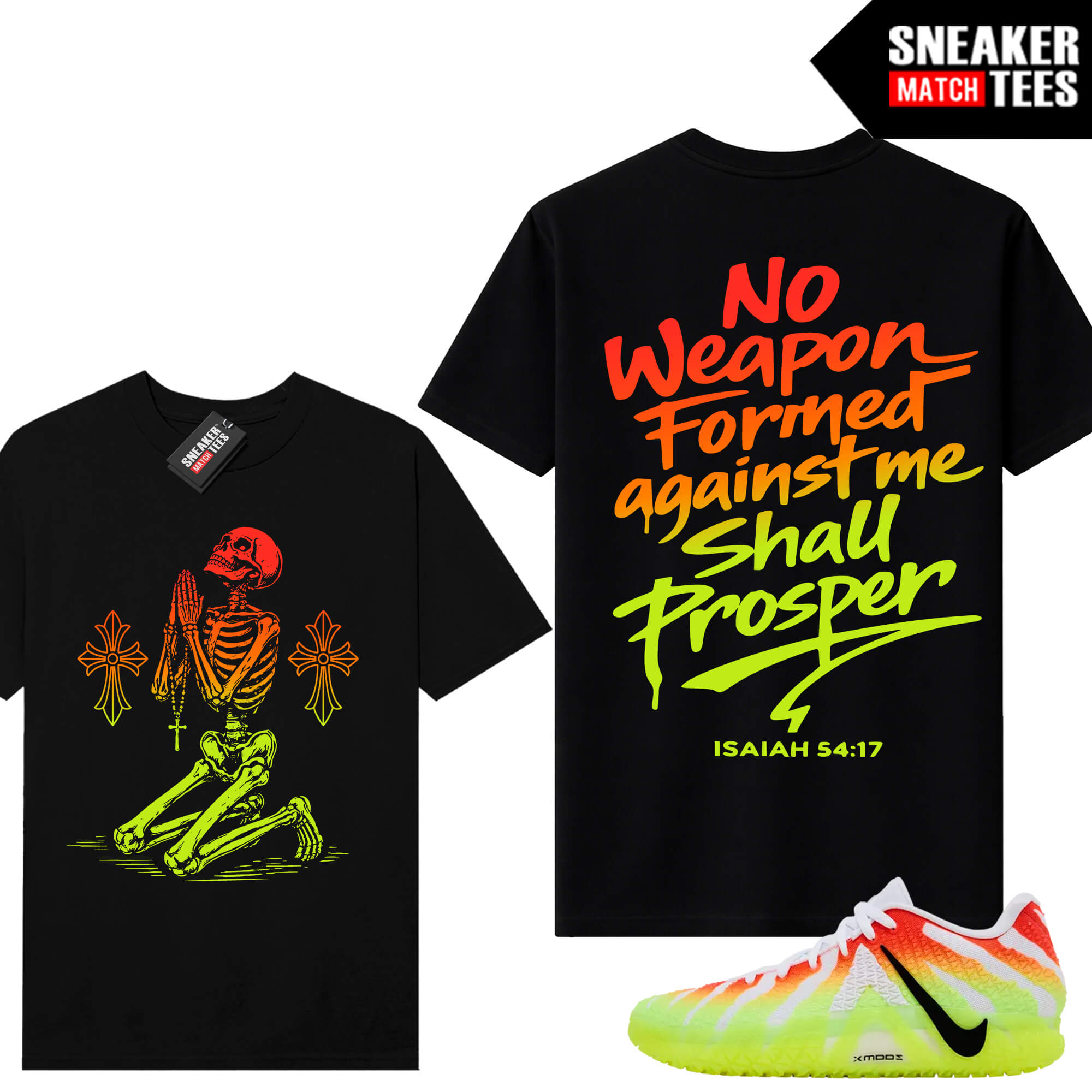 JA 3 Christmas Sneaker Match Tees Black No Weapon