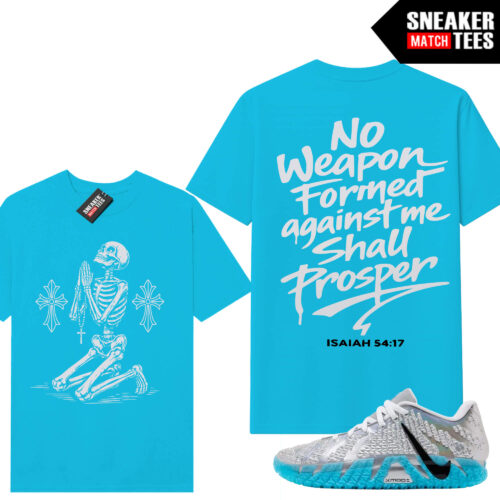 JA 3 Metallic Silver x Jurassic Park Sneaker Match Tees Aqua No Weapon