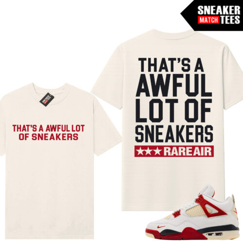 Nigel 4 Brick By Brick AJ4 Sneaker Match Tees Sail AWFUL LOT OF SNEAKERS