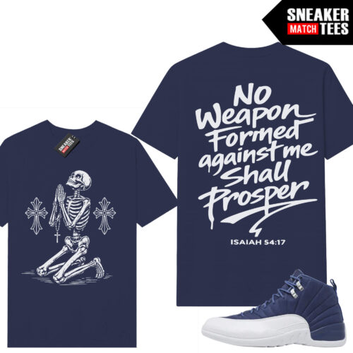 Obsidian 12s AJ12 Sneaker Match Tees Navy No Weapon