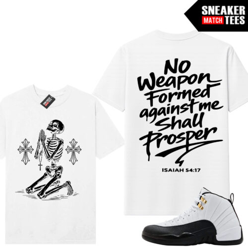 Taxi 12 AJ12 Sneaker Match Tees White No Weapon