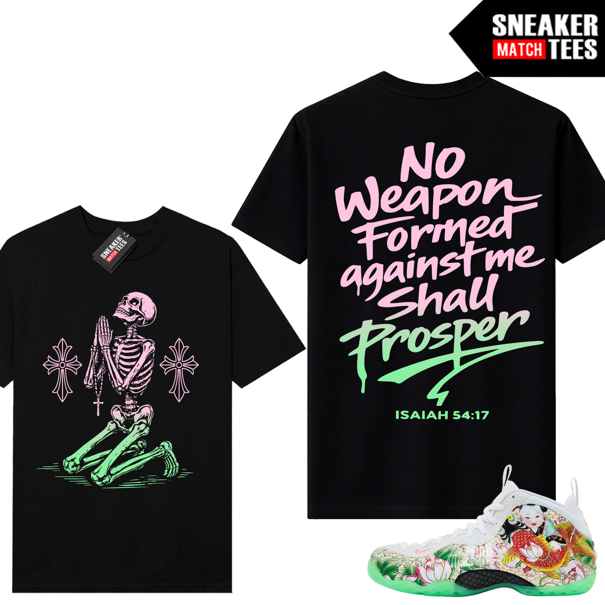Tianjin Foamposite Sneaker Match Tees Black No Weapon