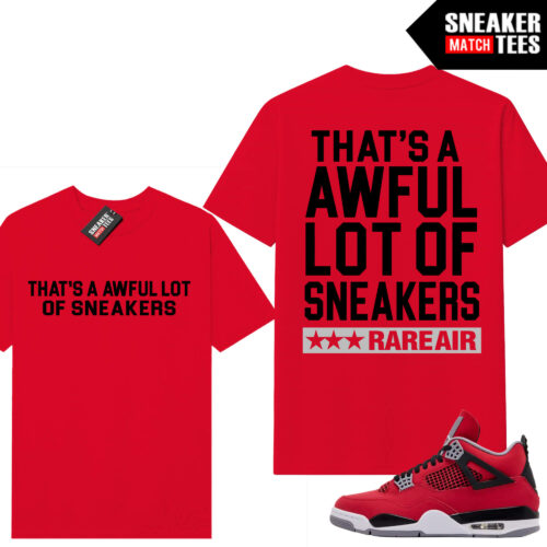 Toro Bravo 4s AJ4 Sneaker Match Tees Red AWFUL LOT OF SNEAKERS