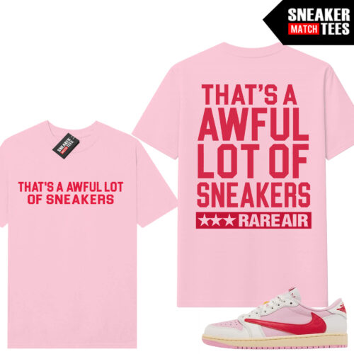 Travis 1 Low Sail Tropical Pink Sneaker Match Tees Pink AWFUL LOT OF SNEAKERS