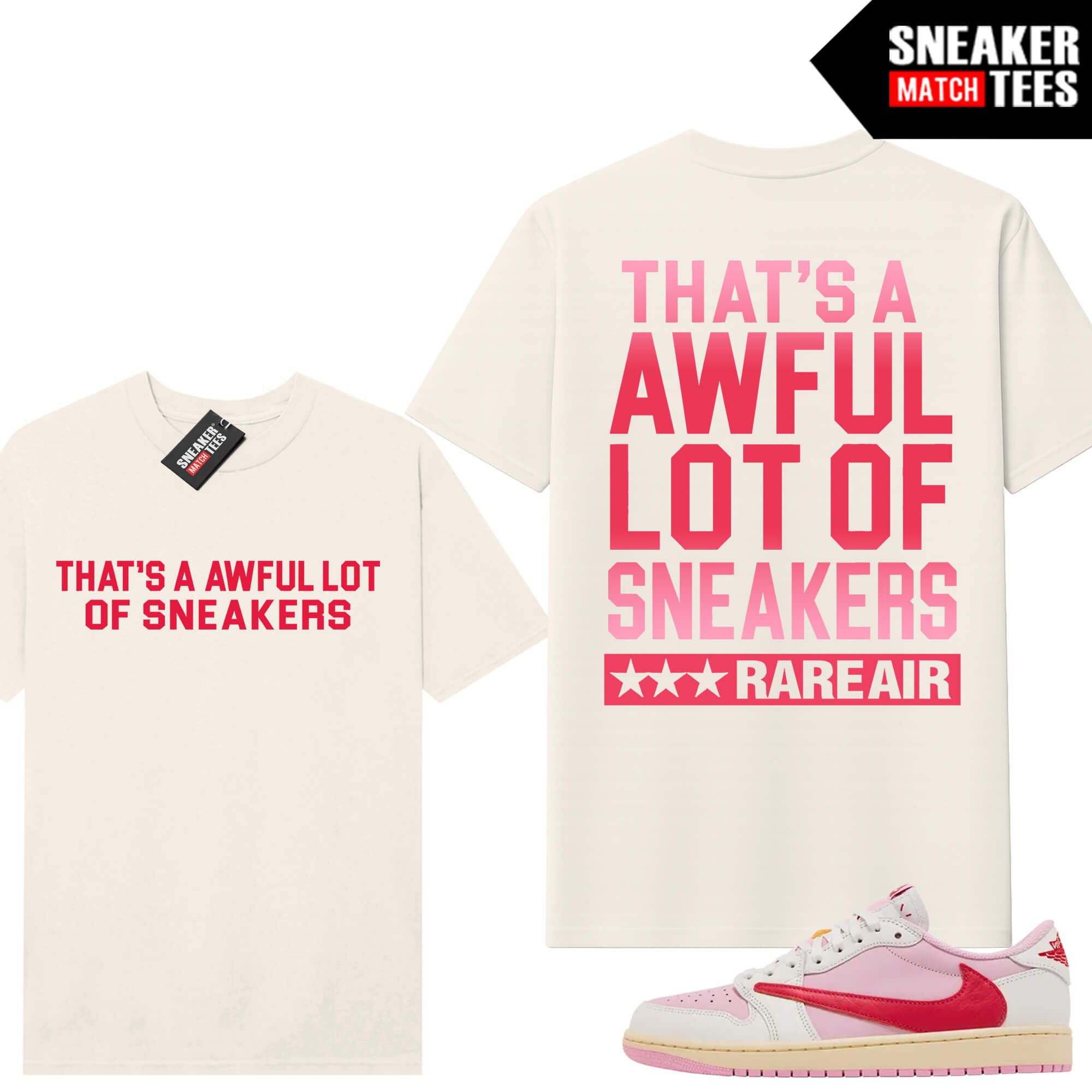Travis 1 Low Sail Tropical Pink Sneaker Match Tees Sail AWFUL LOT OF SNEAKERS