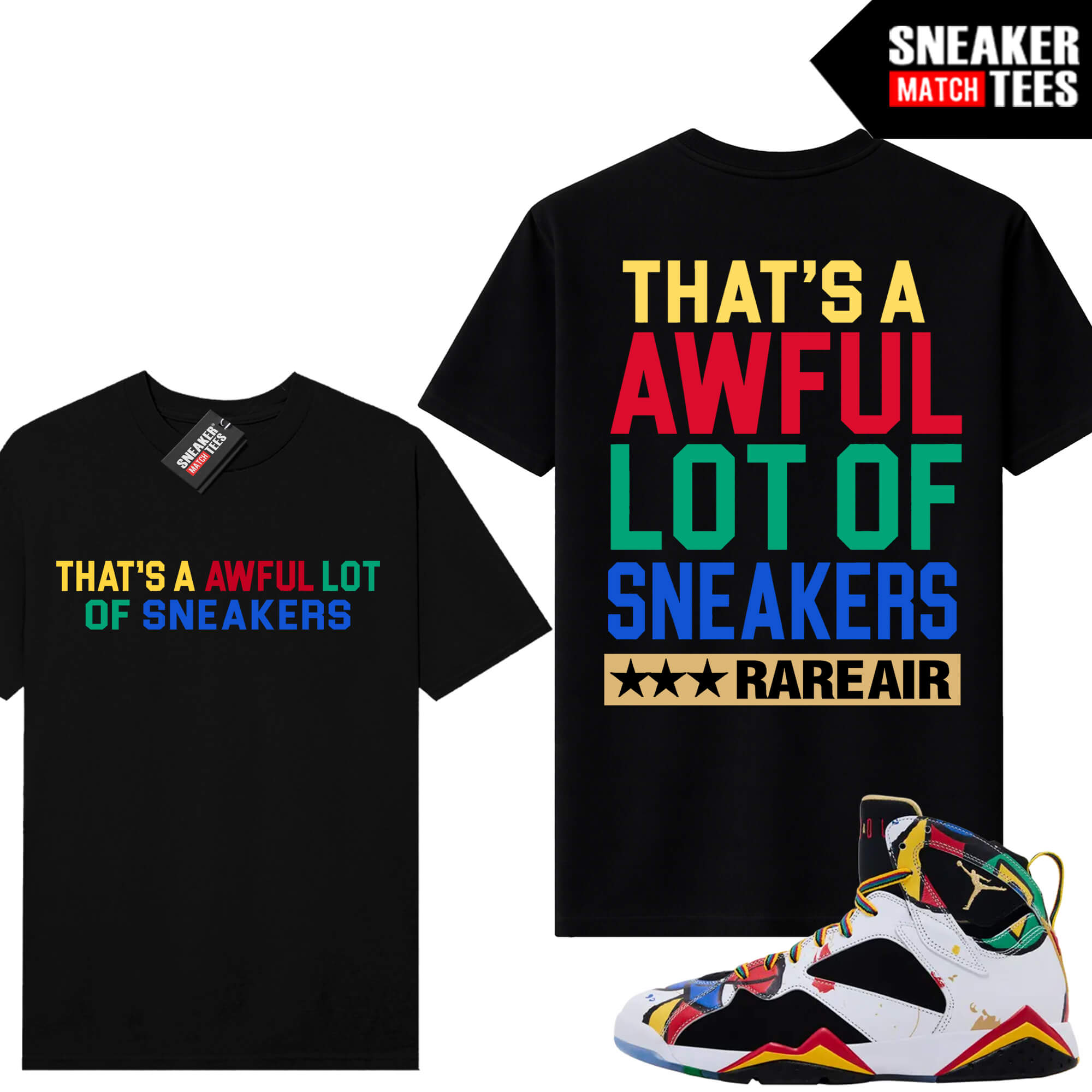 Miro 7 AJ7 Sneaker Match Tees Black Awful Lot of Sneakers