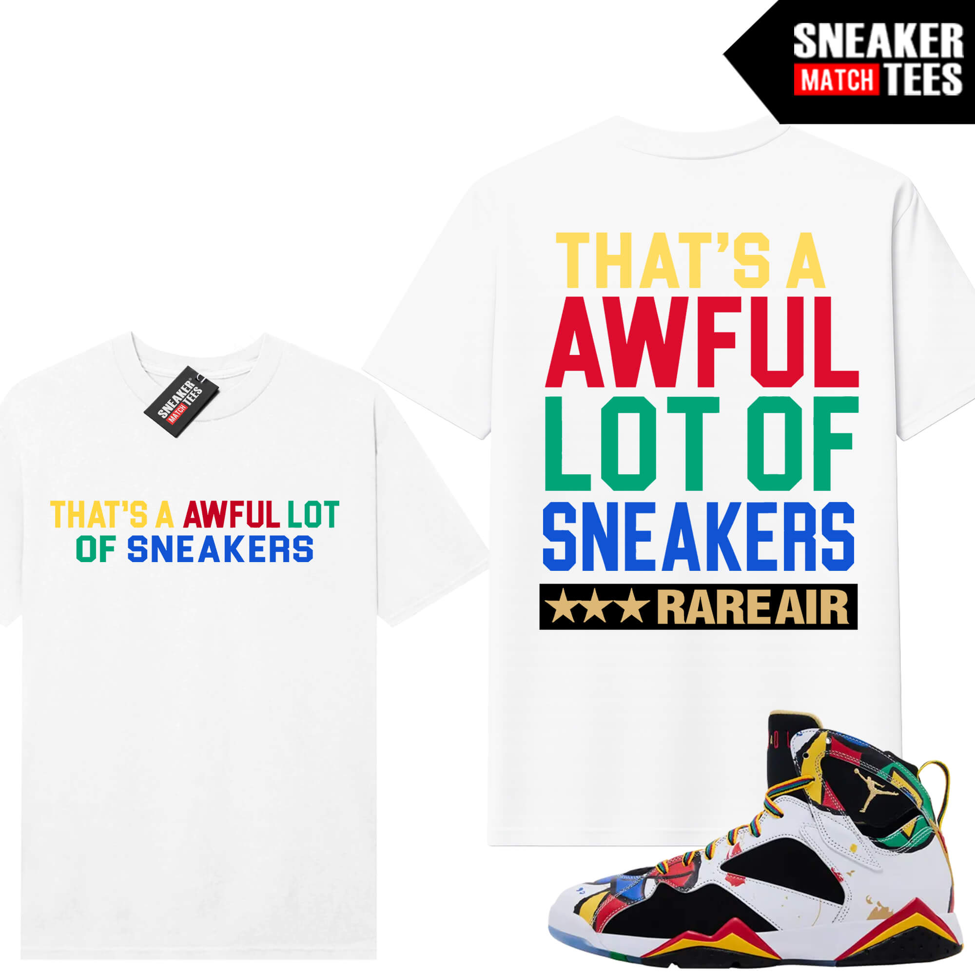 Miro 7 AJ7 Sneaker Match Tees White Awful Lot of Sneakers