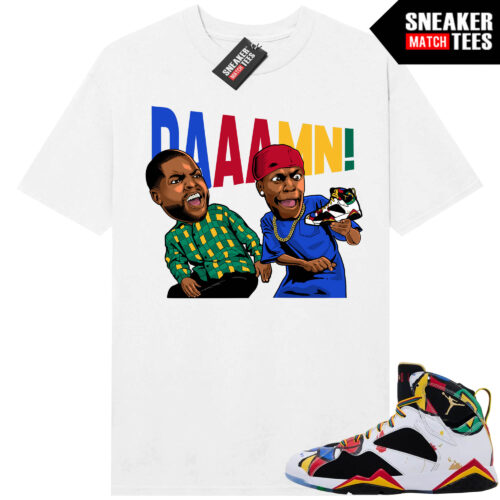 Miro 7 AJ7 Sneaker Match Tees White DAAAMN