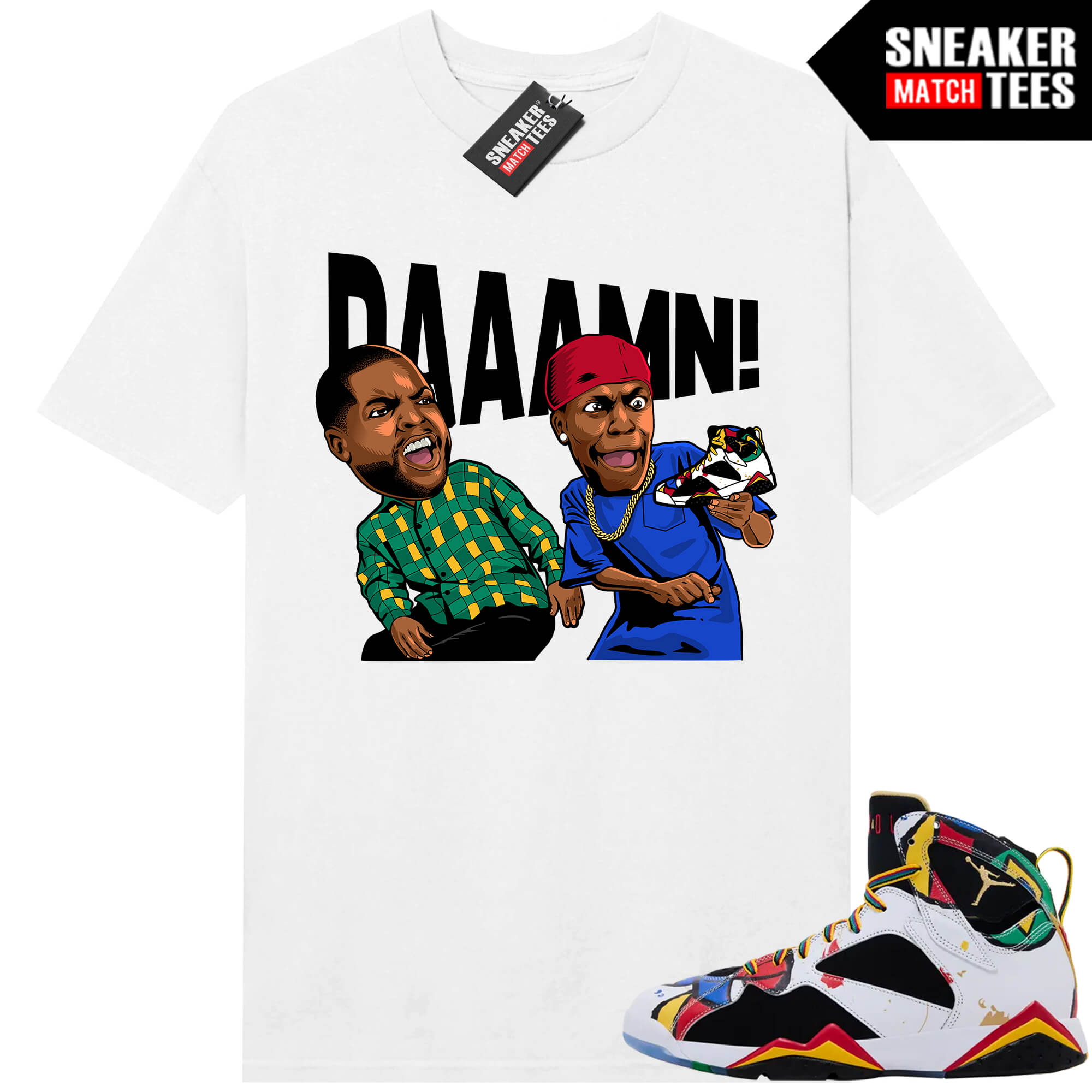 Miro 7 AJ7 Sneaker Match Tees White DAAAMN V2