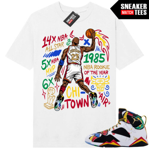 Miro 7 AJ7 Sneaker Match Tees White MJ Slam