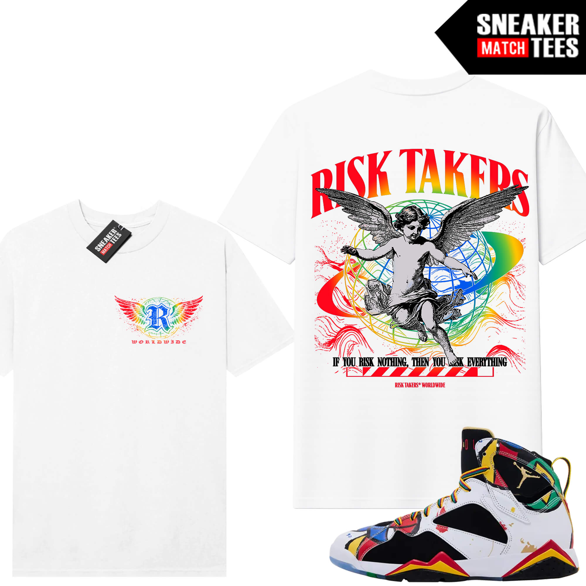 Miro 7 AJ7 Sneaker Match Tees White Risktakers Worldwide