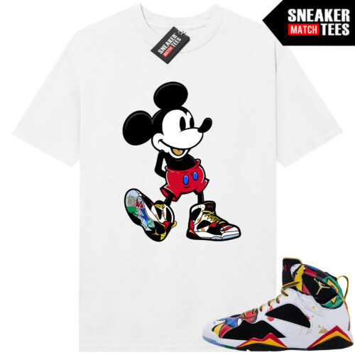 Miro 7 AJ7 Sneaker Match Tees White Sneakerhead Mickey