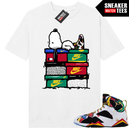 Miro 7 AJ7 Sneaker Match Tees White Sneakerhead Snoopy