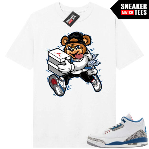 True Blue 3 AJ3 Sneaker Match Tees White Bear Sneaker Heist