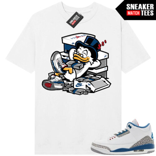 True Blue 3 AJ3 Sneaker Match Tees White Got My Bread Up