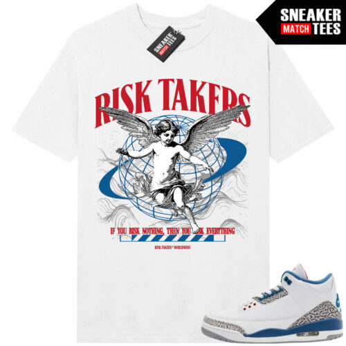 True Blue 3 AJ3 Sneaker Match Tees White Risktakers Worldwide