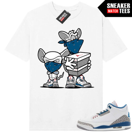 True Blue 3 AJ3 Sneaker Match Tees White Sneaker Heist