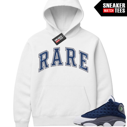 Flint 13 AJ13 Sneaker Match Graphic Hoodie White Rare Arch Logo