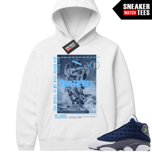 Flint 13 AJ13 Sneaker Match Graphic Hoodie White Rebel