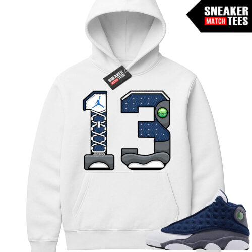 Flint 13 AJ13 Sneaker Match Graphic Hoodie White Retro 13