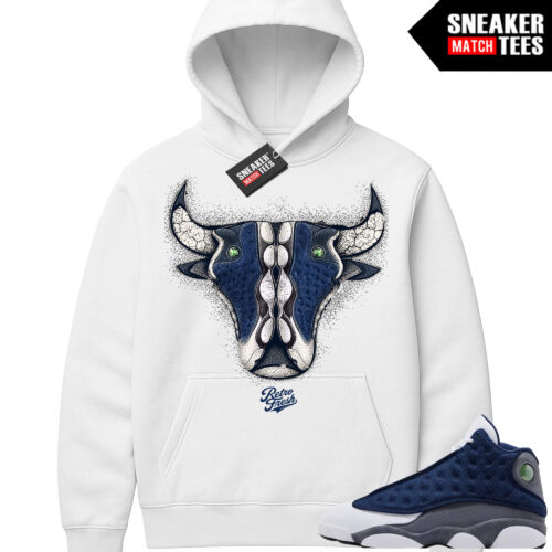 Flint 13 AJ13 Sneaker Match Graphic Hoodie White Retro Fresh