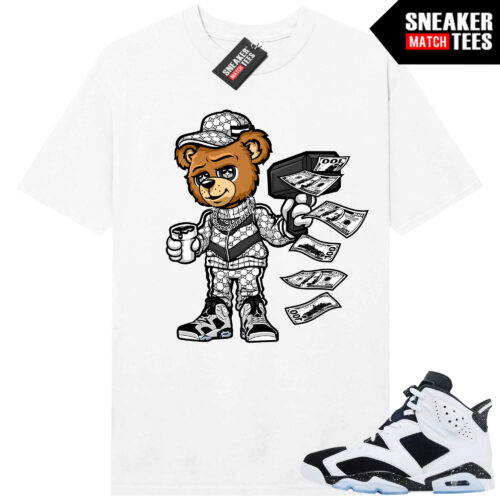 Jordan 6 Oreo Sneaker Match Graphic tees White Cash Canon Bear
