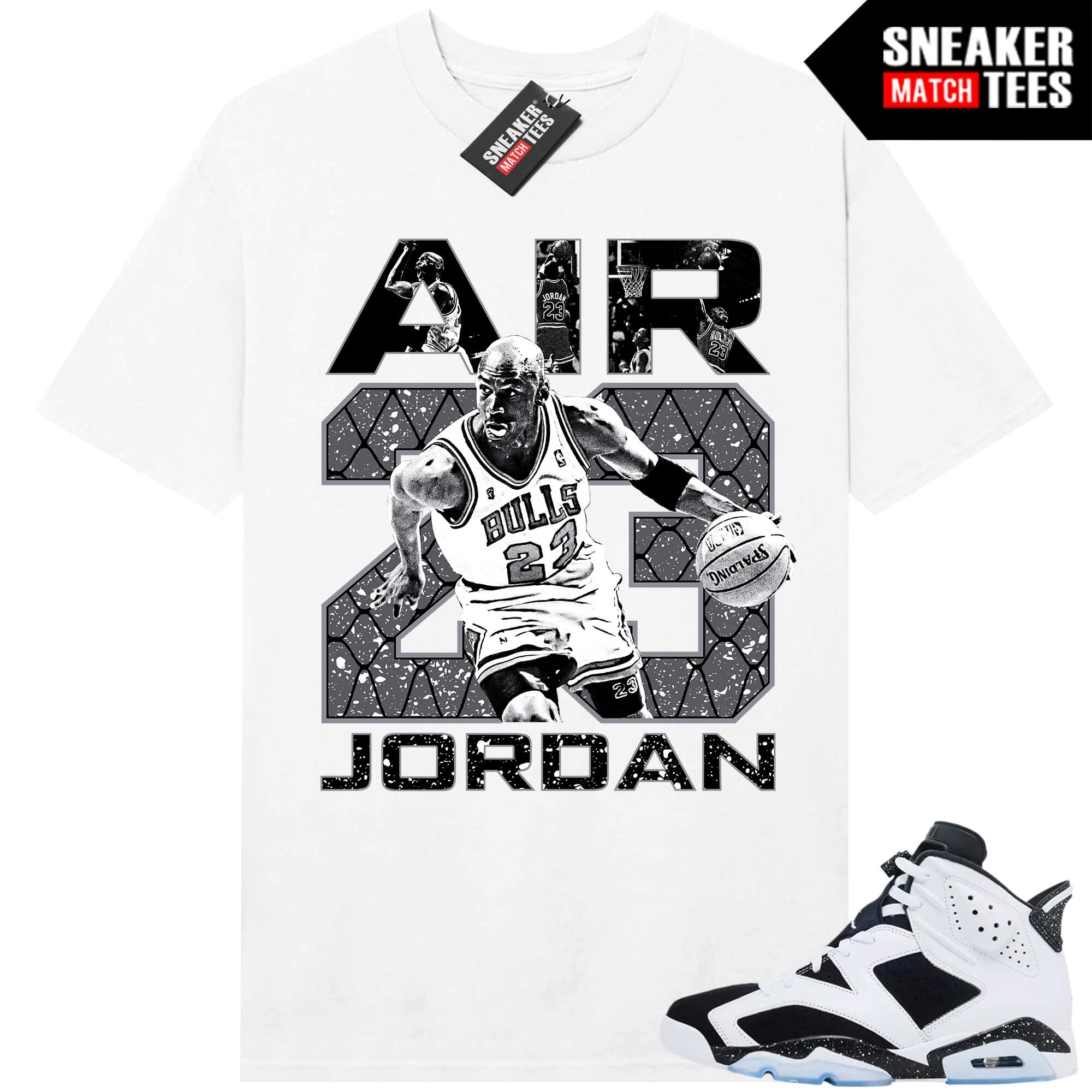 Jordan 6 Oreo Sneaker Match Graphic tees White MJ AIR