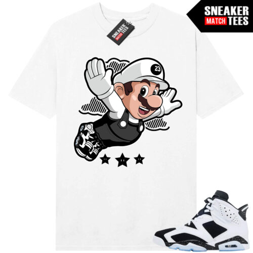Jordan 6 Oreo Sneaker Match Graphic tees White Mario Fly