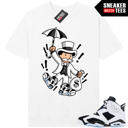 Jordan 6 Oreo Sneaker Match Graphic tees White Monopoly Kicks