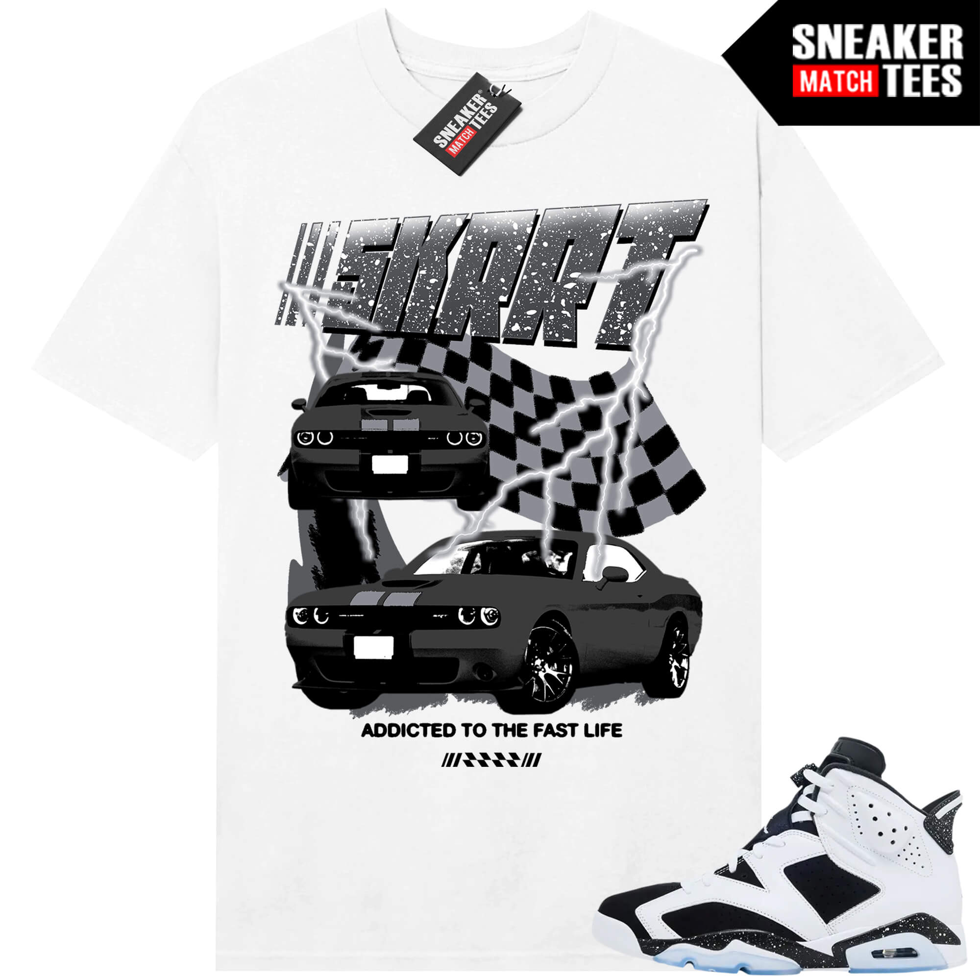 Jordan 6 Oreo Sneaker Match Graphic tees White SKRRRT