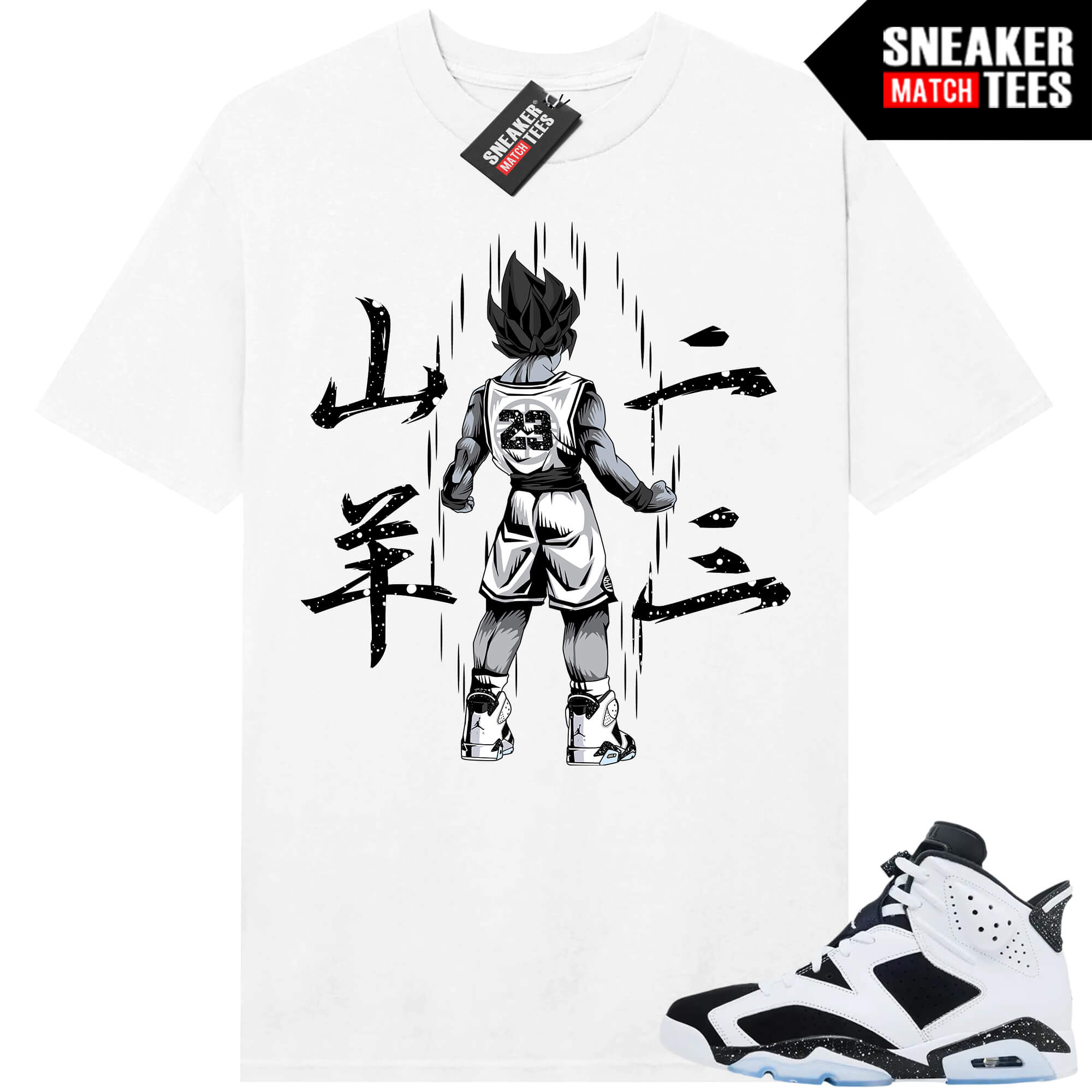 Jordan 6 Oreo Sneaker Match Graphic tees White Saiyan 23