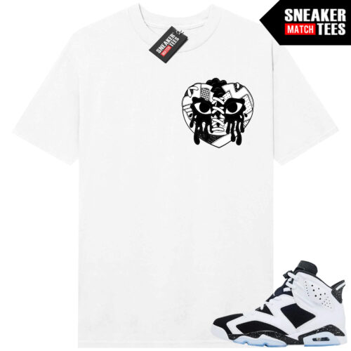 Jordan 6 Oreo Sneaker Match Graphic tees White Sneaker Heart