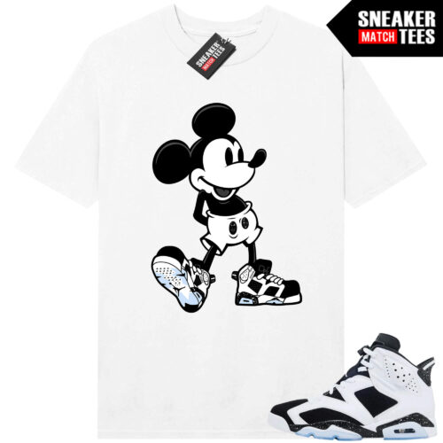 Jordan 6 Oreo Sneaker Match Graphic tees White Sneakerhead Mickey
