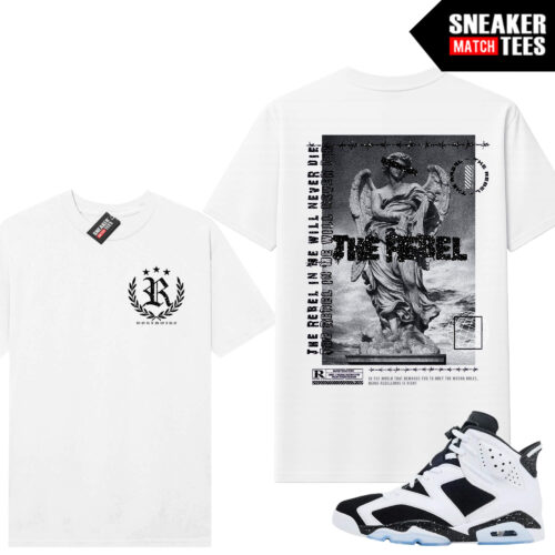 Jordan 6 Oreo Sneaker Match Graphic tees White V2 Rebel