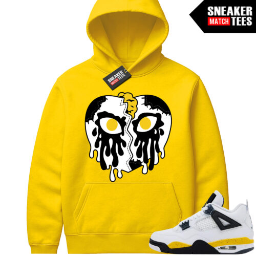 Tour Yellow 4 AJ4 Sneaker Match Hoodies Crying Heart