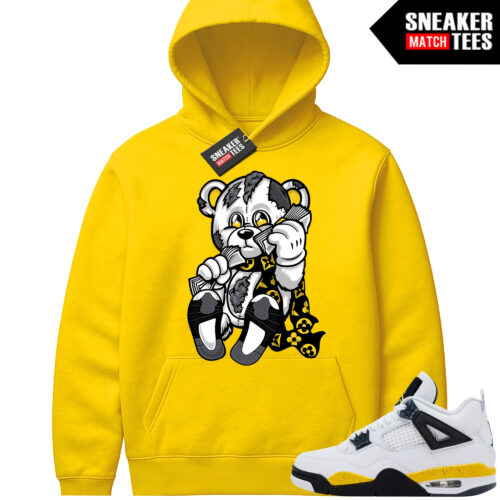 Tour Yellow 4 AJ4 Sneaker Match Hoodies Designer Bear