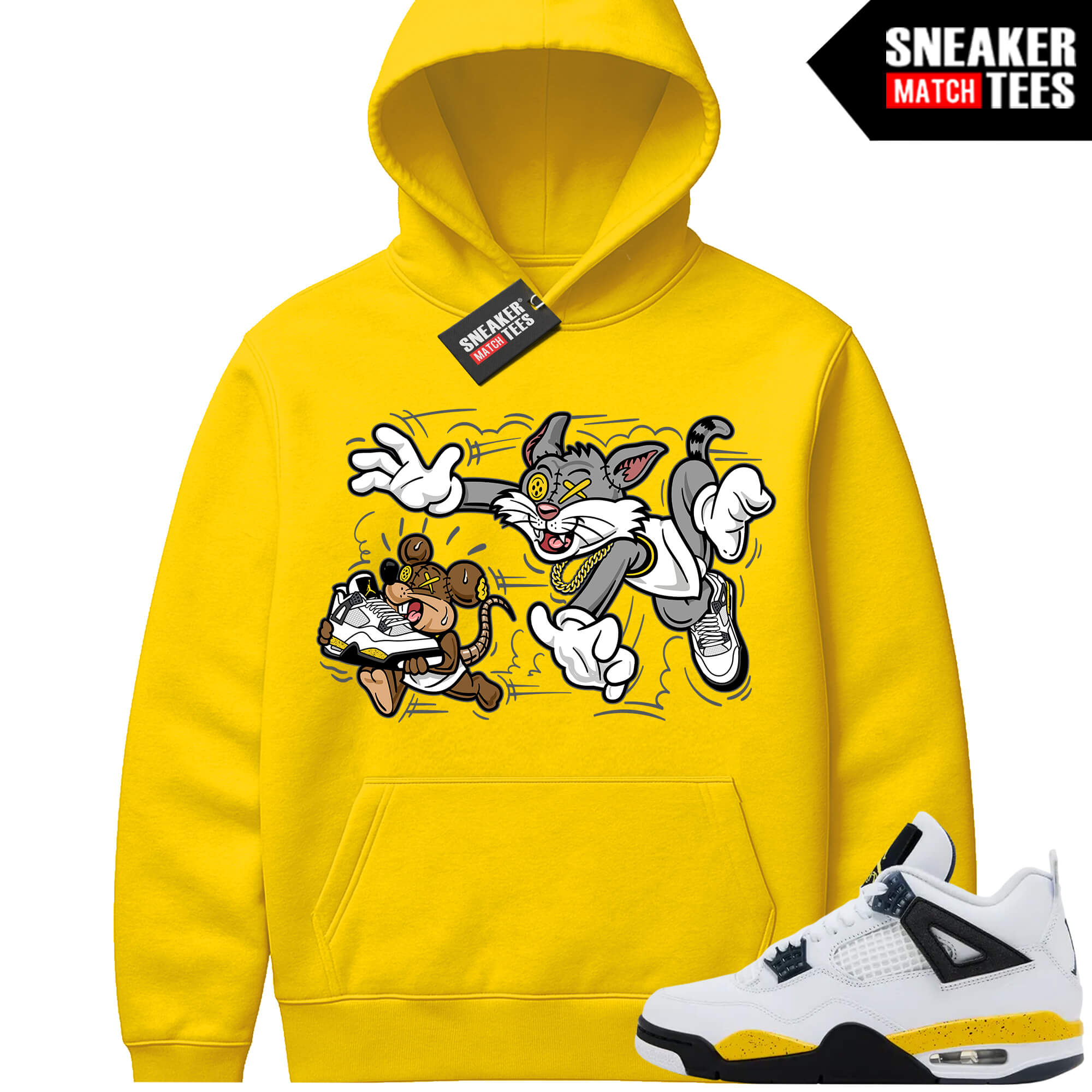 Tour Yellow 4 AJ4 Sneaker Match Hoodies Finessed