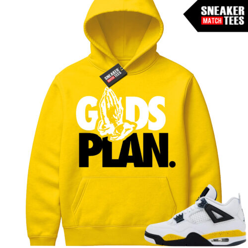 Tour Yellow 4 AJ4 Sneaker Match Hoodies Gods Plan