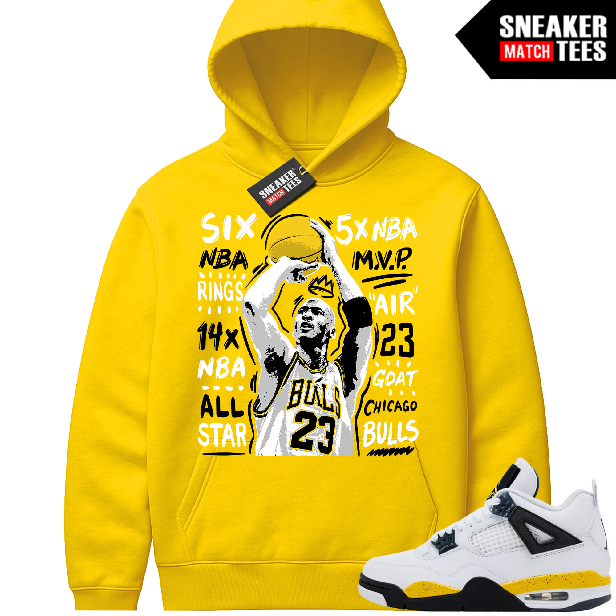 Tour Yellow 4 AJ4 Sneaker Match Hoodies MJ Jumper