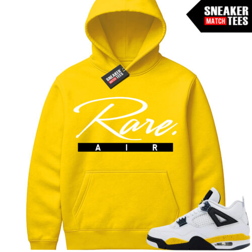 Tour Yellow 4 AJ4 Sneaker Match Hoodies Rare Air Script