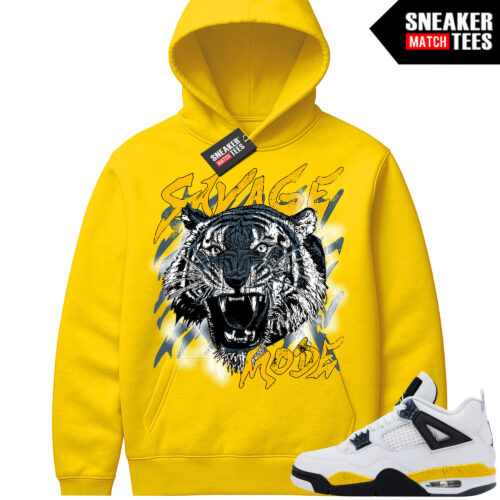 Tour Yellow 4 AJ4 Sneaker Match Hoodies Savage Mode