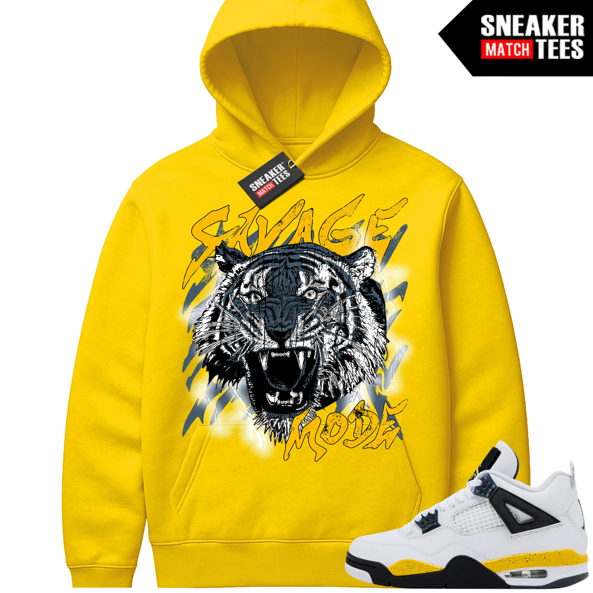 Tour Yellow 4 AJ4 Sneaker Match Hoodies Savage Mode