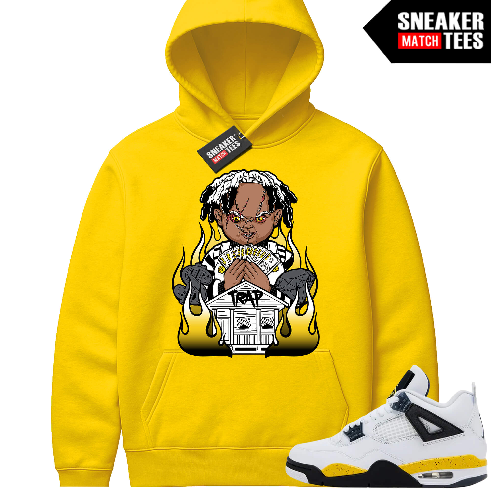 Tour Yellow 4 AJ4 Sneaker Match Hoodies Trap Chucky