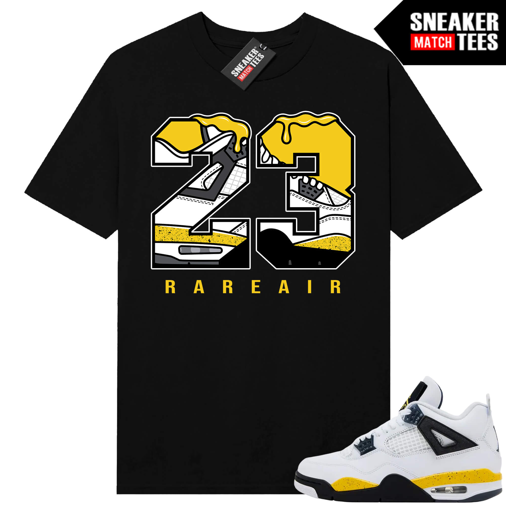 Tour Yellow 4 AJ4 Sneaker Match Tees 23 Drip - Image 3
