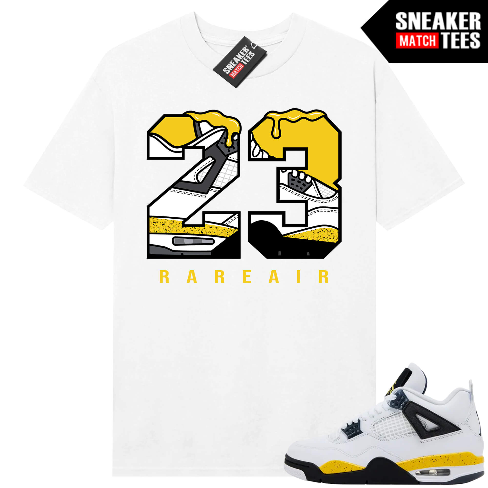 Tour Yellow 4 AJ4 Sneaker Match Tees 23 Drip - Image 4