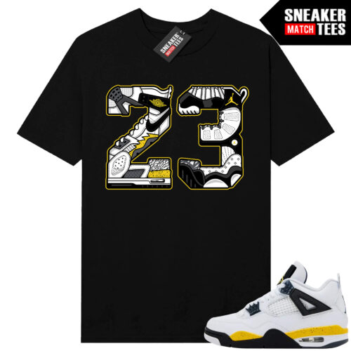 Tour Yellow 4 AJ4 Sneaker Match Tees 23 Retro Mashup - Image 3