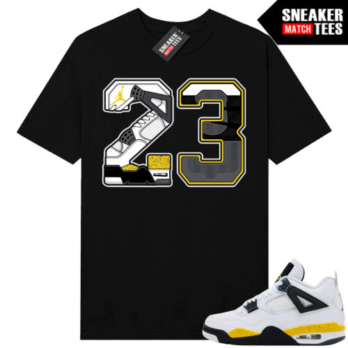 Tour Yellow 4 AJ4 Sneaker Match Tees 23 Sole - Image 3
